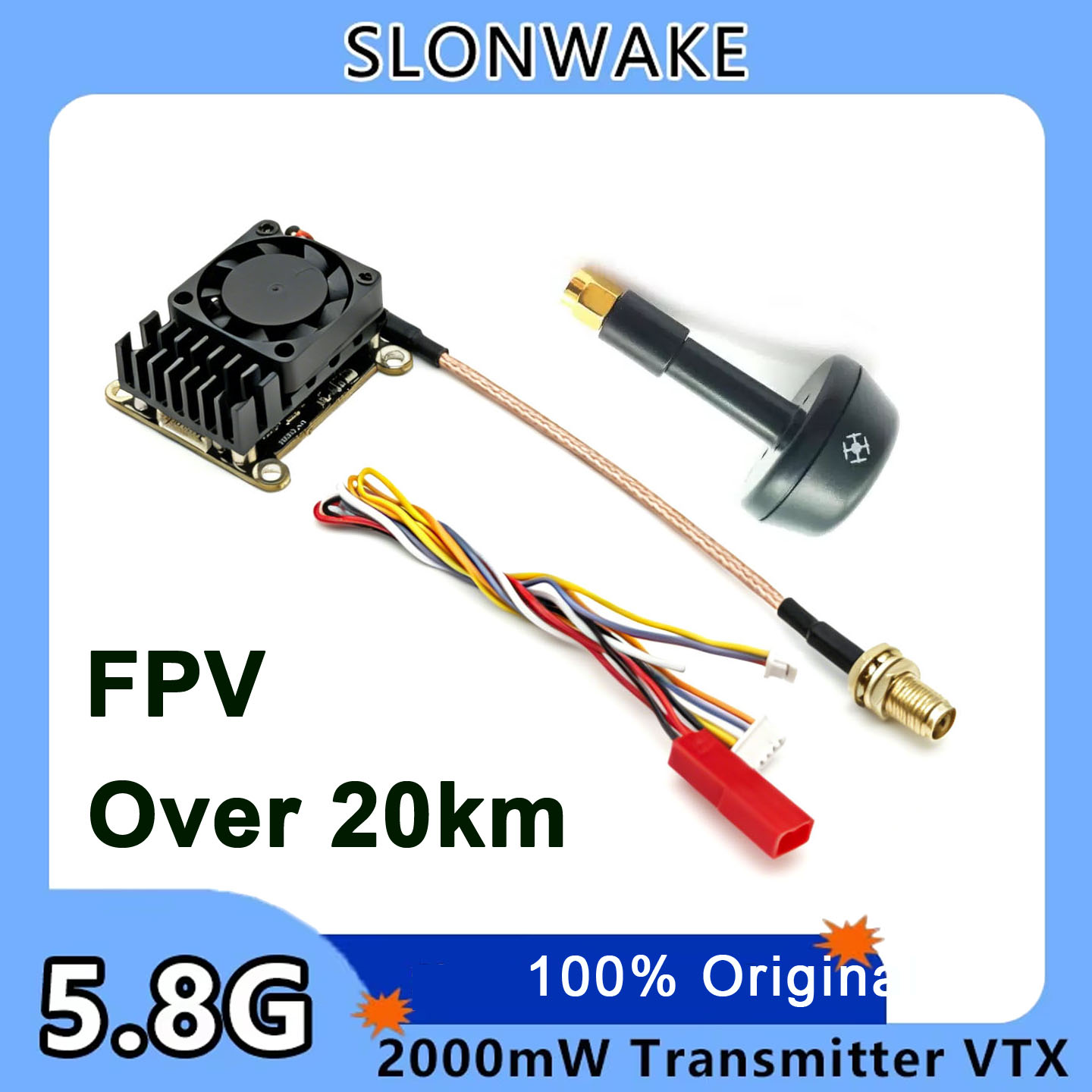 Fpv Drone Transmitter - Nieuwe upgrade 5.8Ghz 2W verstelbare FPV